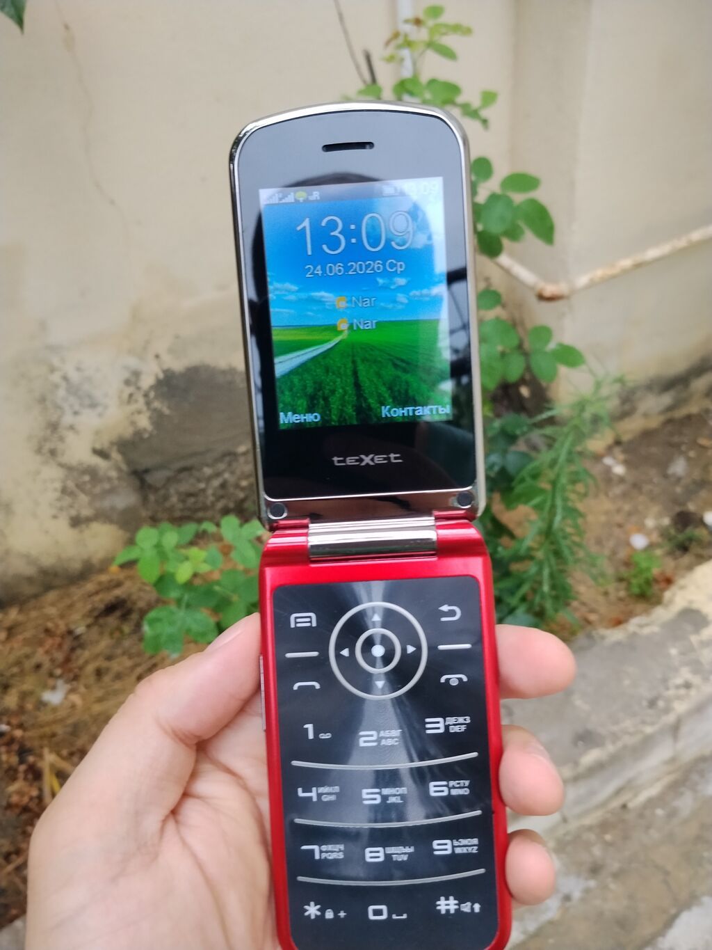 Qapaqlı mobil telefon – teXet brendi, qırmızı rəng Xüsusiyyətlər — Elektronika, Bakı (4)