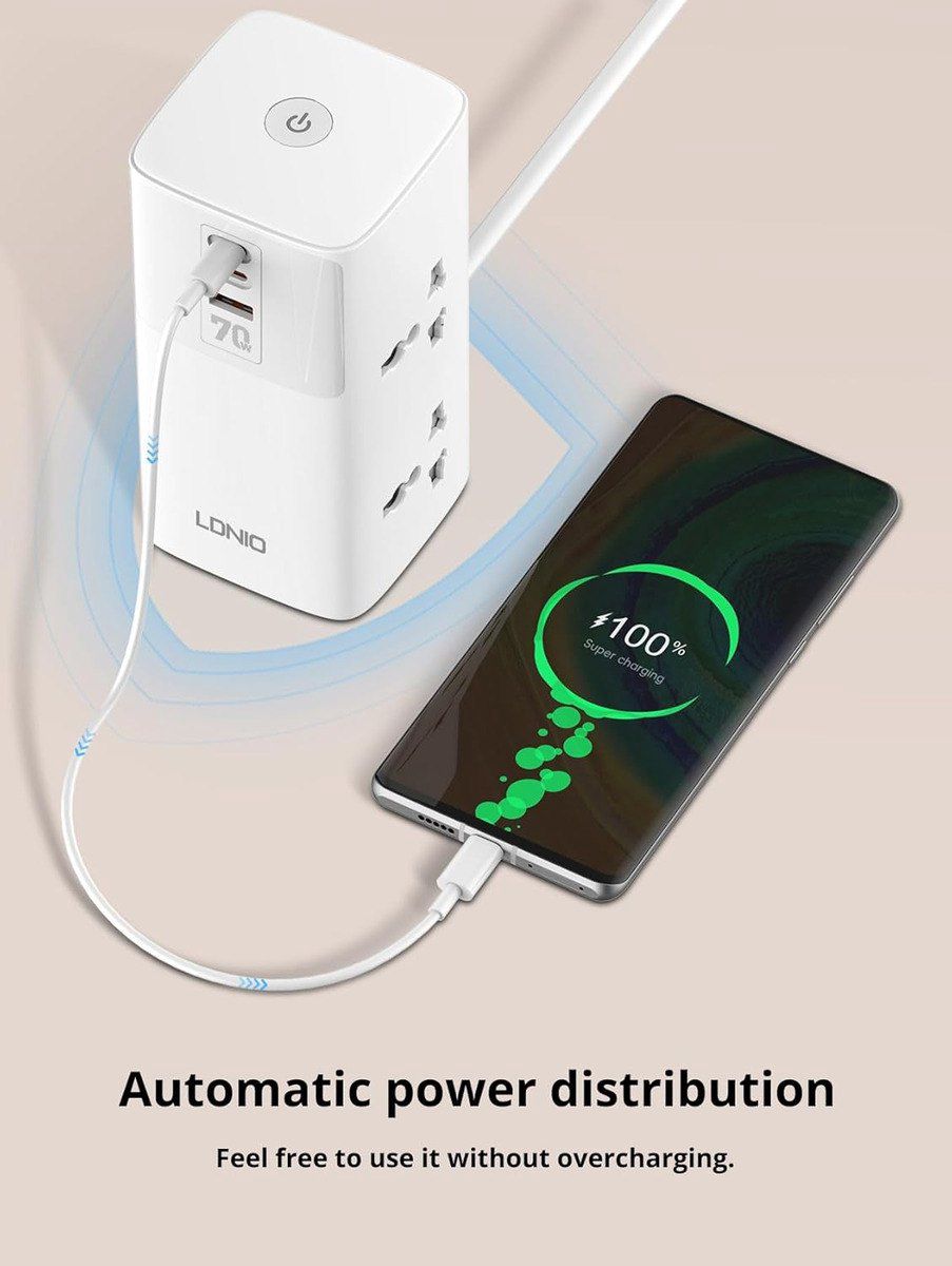 Cərəyan uzadıcı "Ldnio 70W Charging Station" — Təmir və inşaat, Bakı (6)