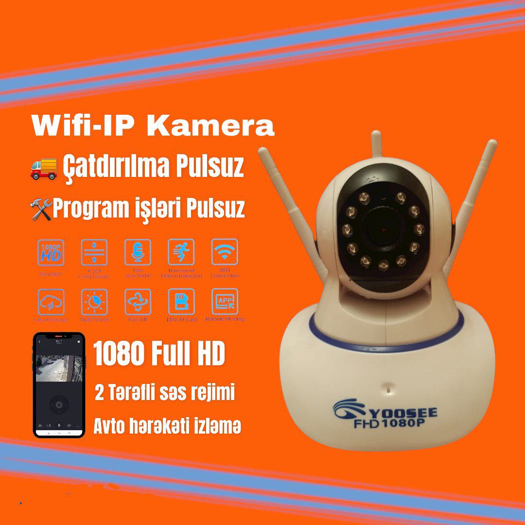 Kamera "İP Yoosee 2MP-1080HD (Wıfı)" — Təhlükəsizlik sistemləri, Bakı (8)