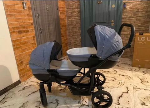 Ekiz kalyaska 400 azn satilir 1400 azn alinib 5 6 ay istifade — Strollers