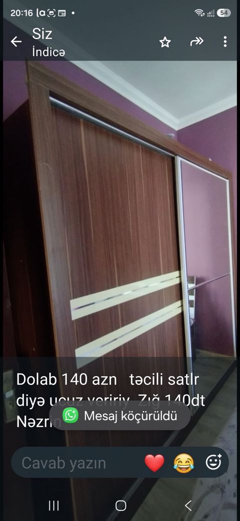 Dolab 140 azn satlr diyə ucuz veririy Zığ 140dt Nəzrin — Bakı