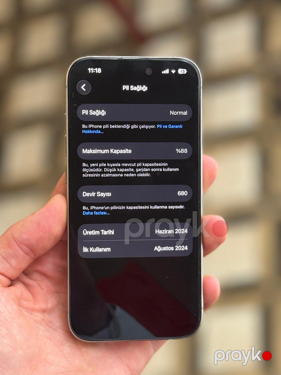 Apple iPhone 15 Pro Titanium Silver 128GB — Apple iPhone, Şəki (2)