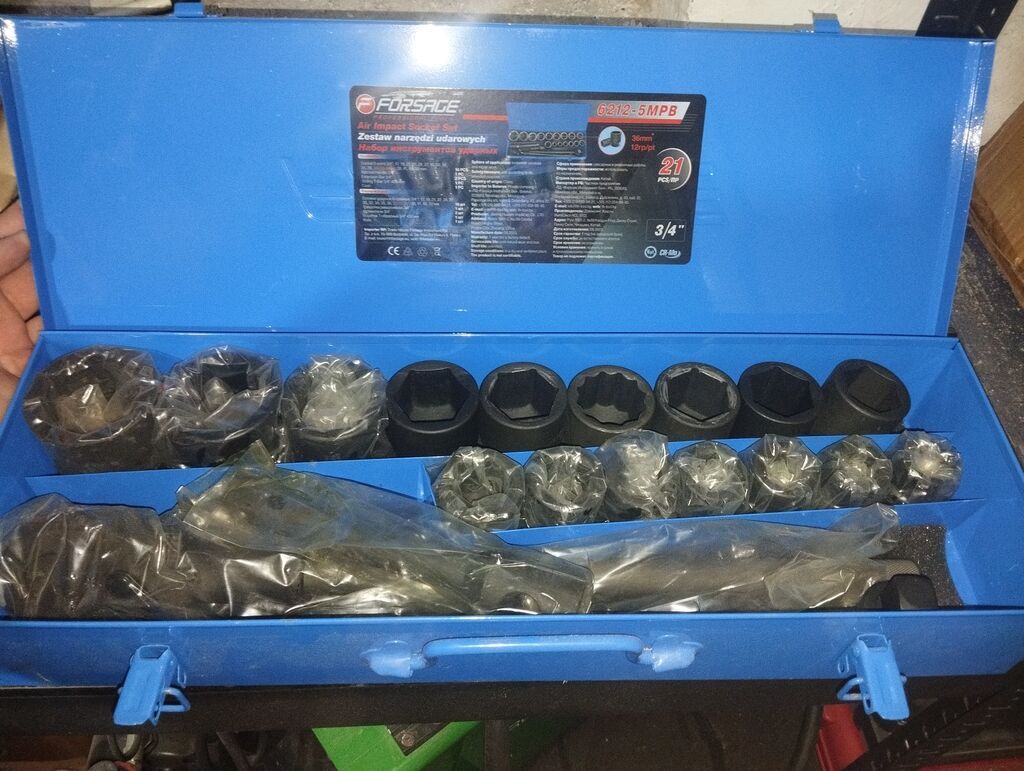 Forsage 6212-5MPB zərbə ucluq dəsti - Növ: Air Impact Socket Set — Alətlər, Bakı