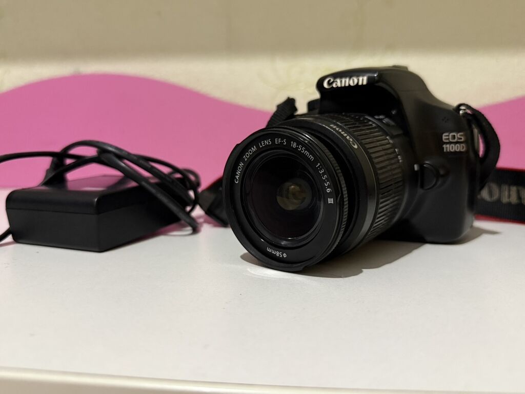 Canon EOS 1100D Dslr fotoaparat + Canon Zoom Lens EF‑S 18–55mm — Fotoaparat, Bakı (4)