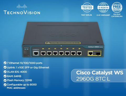 Cisco Catalyst WS 2960G 8TC L — Bakı
