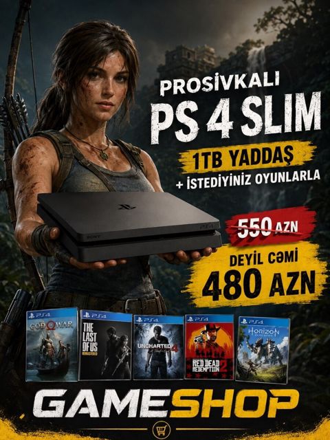 Sony PlayStation 4 Slim 1TB — Bakı