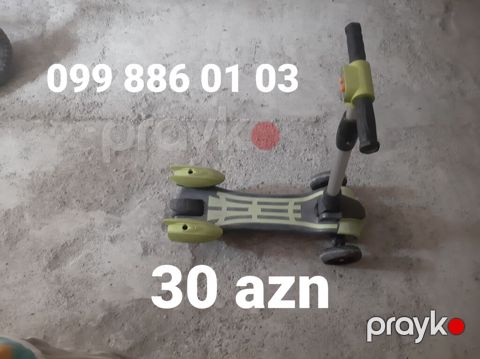 Uşaq nəqliyyat vasitələri dəsti - Üçtəkərli skuter – dözümlü plastik — İsmayıllı