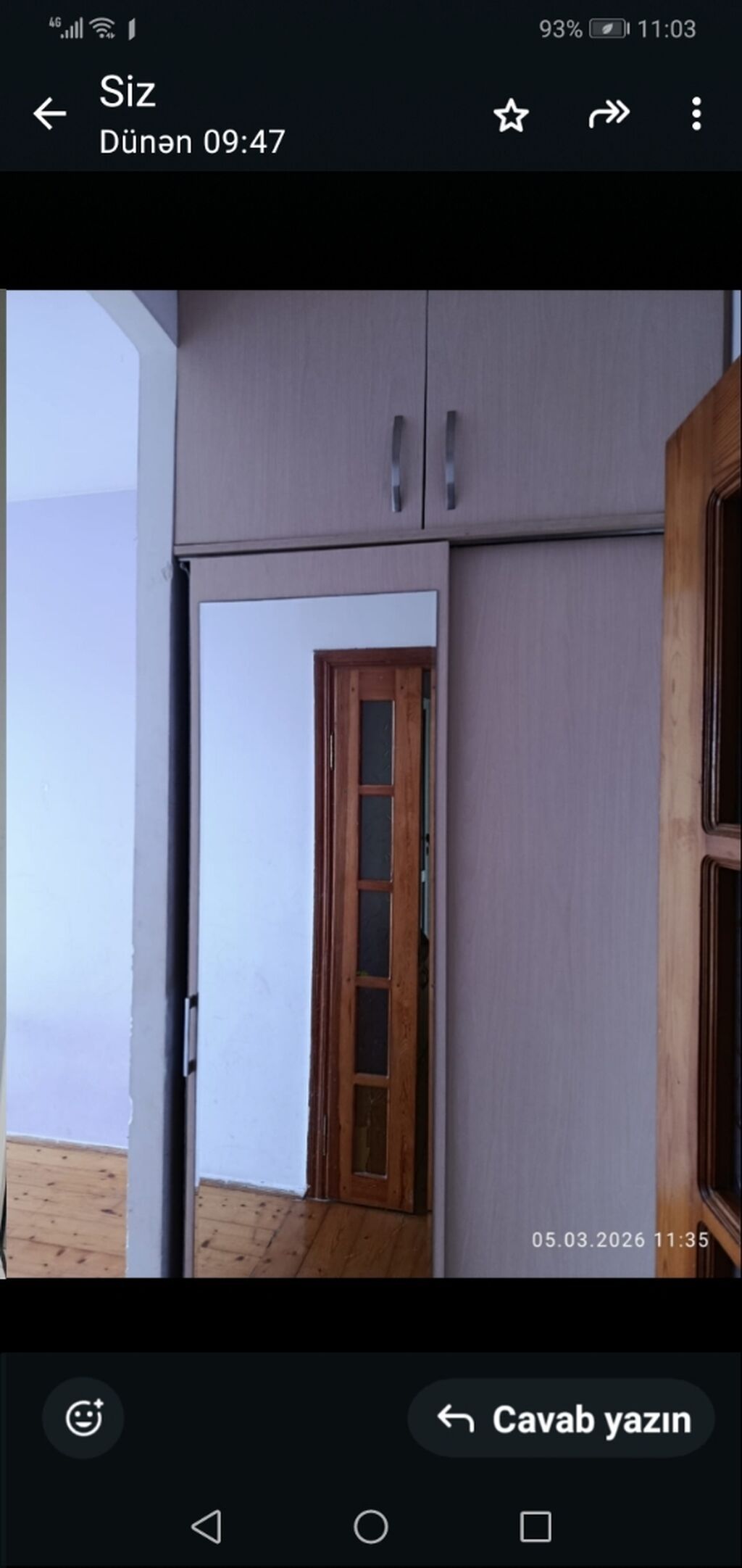 2otaqlı mənzil – 3 otağına birləşik mətbəxli - Plan: Zalda fransız — Mənzil, Bakı (4)