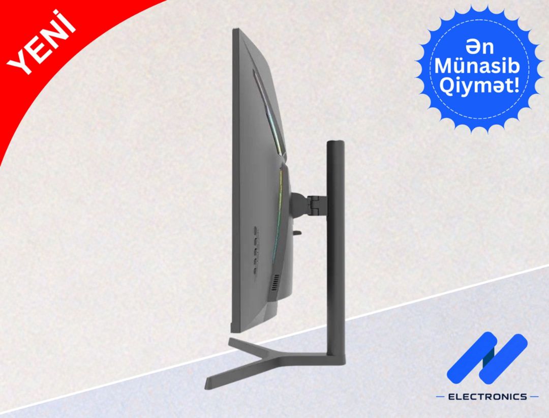 Monitor Aıwa Gamıng MD320G-Y 32" Wled Curved 165Hz (Speakers) — Kompüterlər və noutbuklar, Bakı (4)