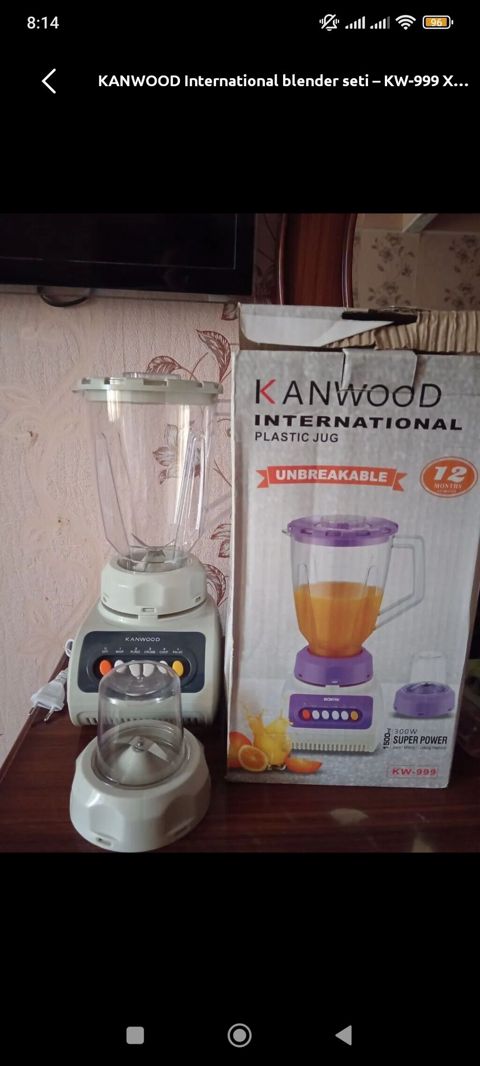 Kanwood International blender seti – model KW-999 Xüsusiyyətlər — Bakı