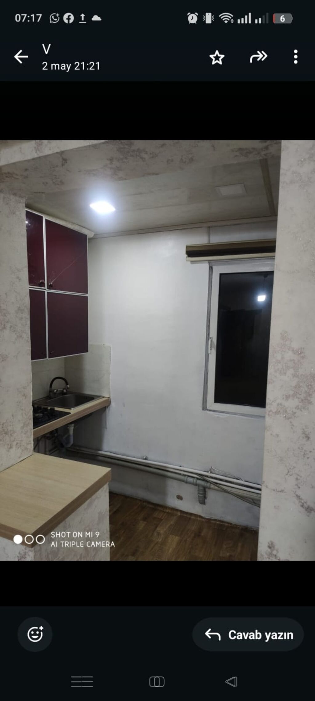 Qarayevde 5/3 mertebesinde 1 otaqli ev 300 azn ev 2 neferden artiq — Mənzil, Bakı (7)