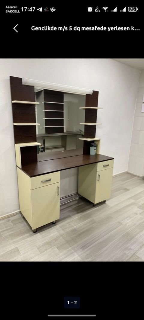 Yeni, Saç kəsimi üçün masa, Güzgülü — Bakı