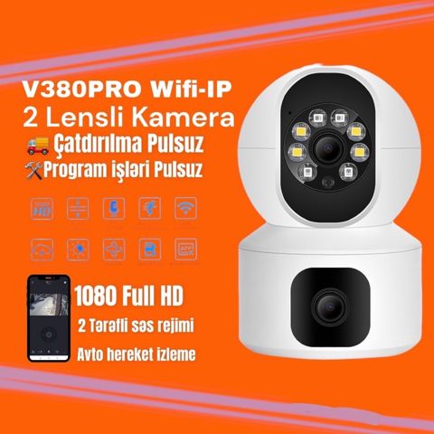 Kamera "V380Pro 2 lens 1080 Full HD (wifi)" — Bakı