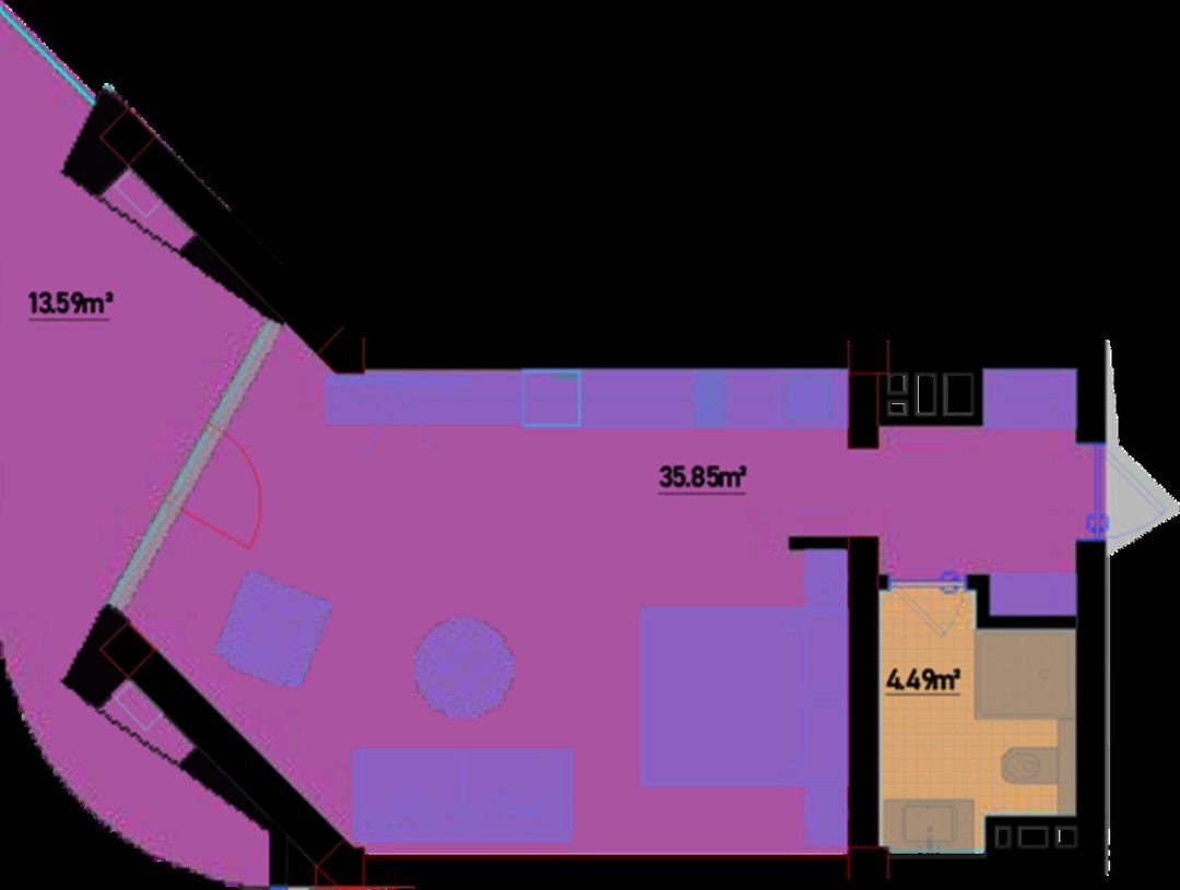 Satılır 1 otaqlı yeni tikili 63.1 m² — Mənzil, Bakı (6)