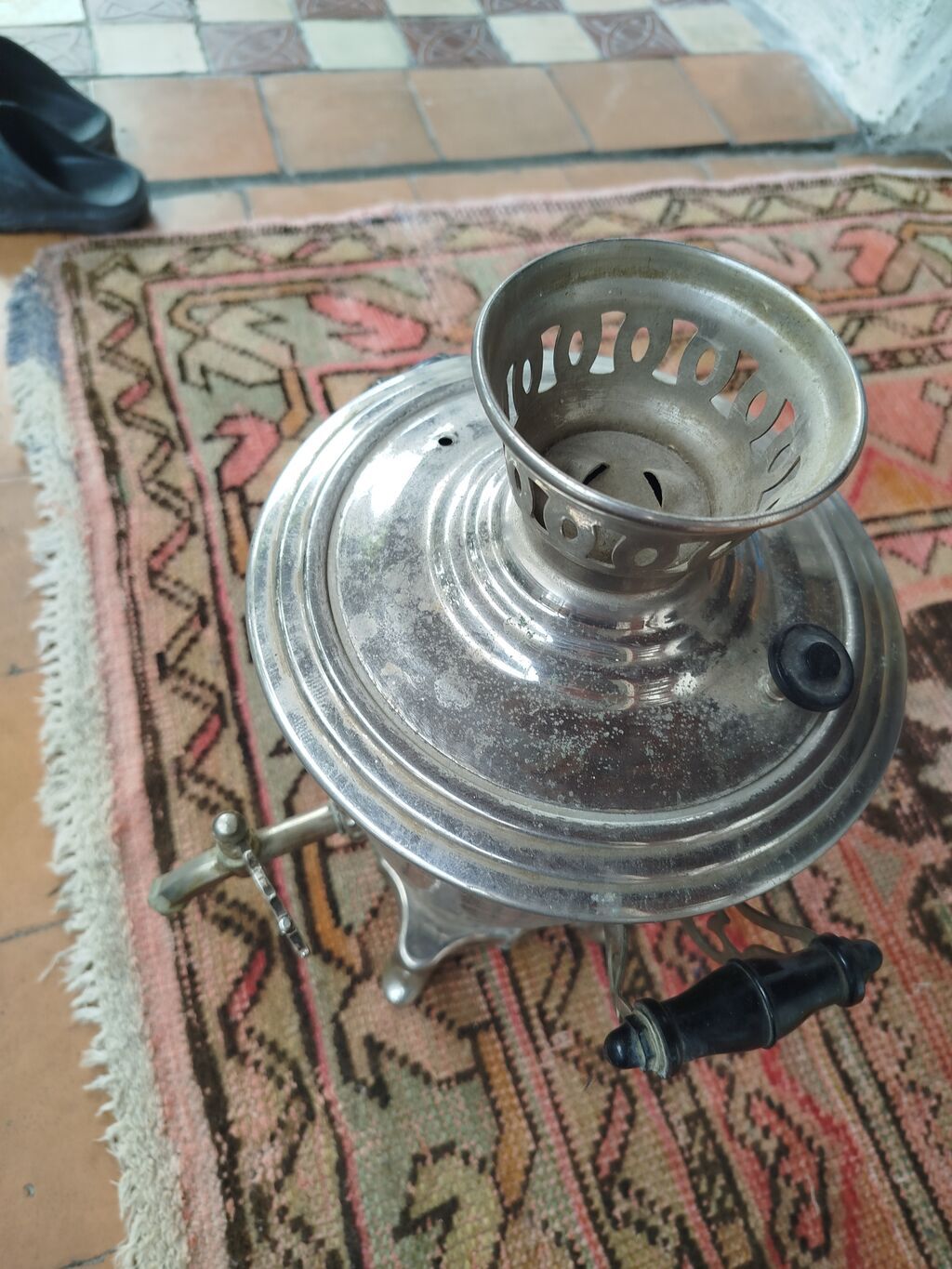 Elektrik samovar - Material: metal korpus, cilalanmış səth, dekorativ — Samovarlar, Şəki (2)