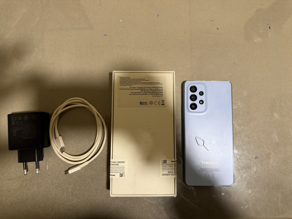Samsung Galaxy A53 5G, 128 GB, rəng - Göy, Zəmanət, Sensor, Barmaq izi — Samsung, Gəncə (3)