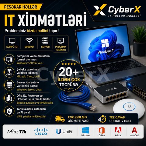 IT xidmətləri, kompüter təmiri — Bakı