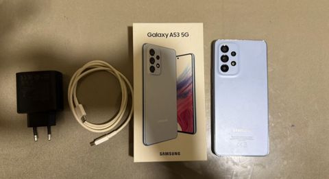 Samsung Galaxy A53 5G, 128 GB, rəng - Göy, Zəmanət, Sensor, Barmaq izi — Gəncə