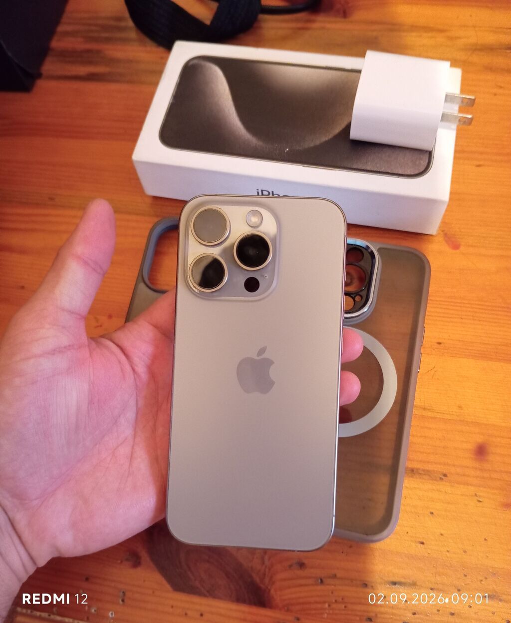 IPhone 15 Pro, 128 GB, Gümüşü, Simsiz şarj — Apple iPhone, Bakı (3)