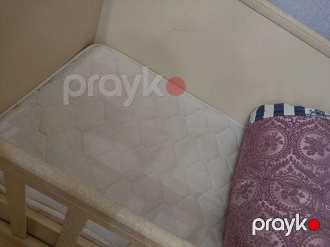 Uşaq beşiyi və şkaflı komod dəsti - Material: ağ rəng tonlarında — Mehdiabad