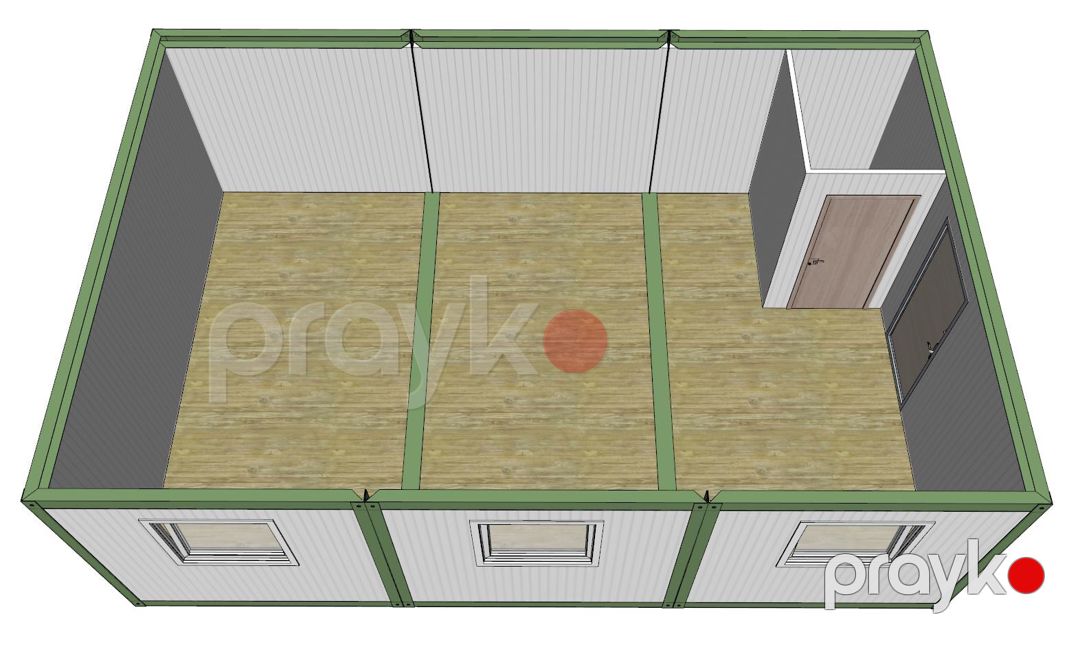 Birləşmə konteyner (6 x 7.2 m) — Təmir və inşaat, Bakı (4)