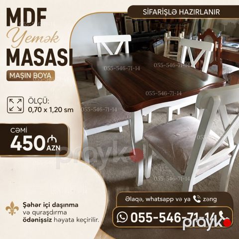 Düz masa, Açılmayan, MDF, Kredit yoxdur — Bakı