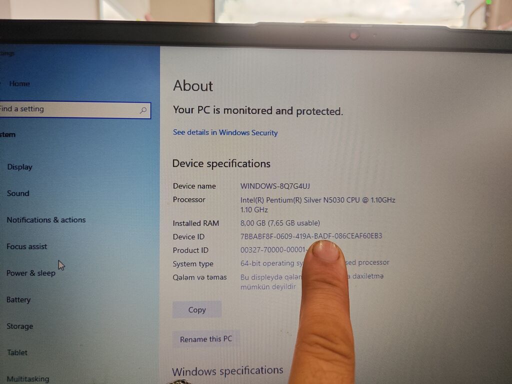 Lenovo noutbuk - Ekran: 15.6" (incə çərçivəli), Full HD mat panel — Lenovo, Gəncə (2)