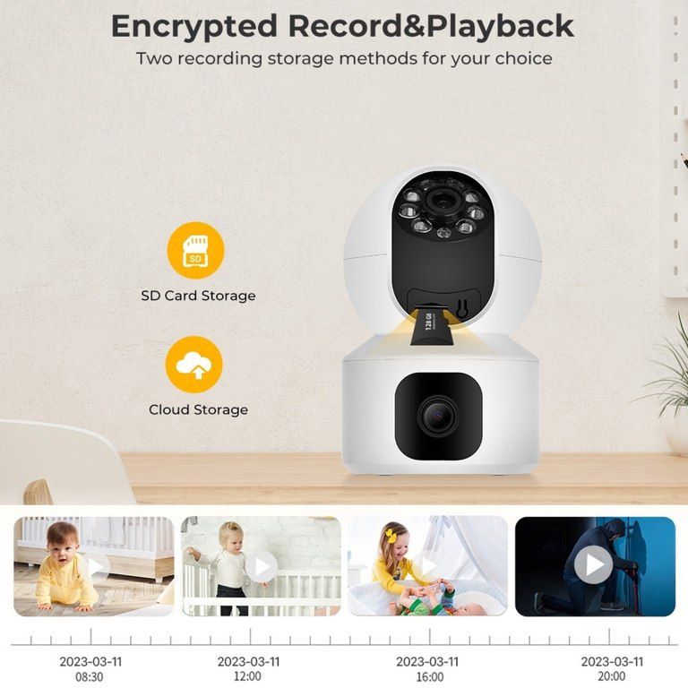 Kamera "V380Pro 2 lens 1080 Full HD (wifi)" — Təhlükəsizlik sistemləri, Bakı (3)
