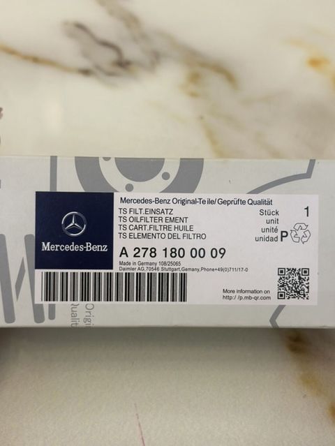 Məhsul: Mercedes‑Benz orijinal yağ filtri elementi - Brend — Bakı