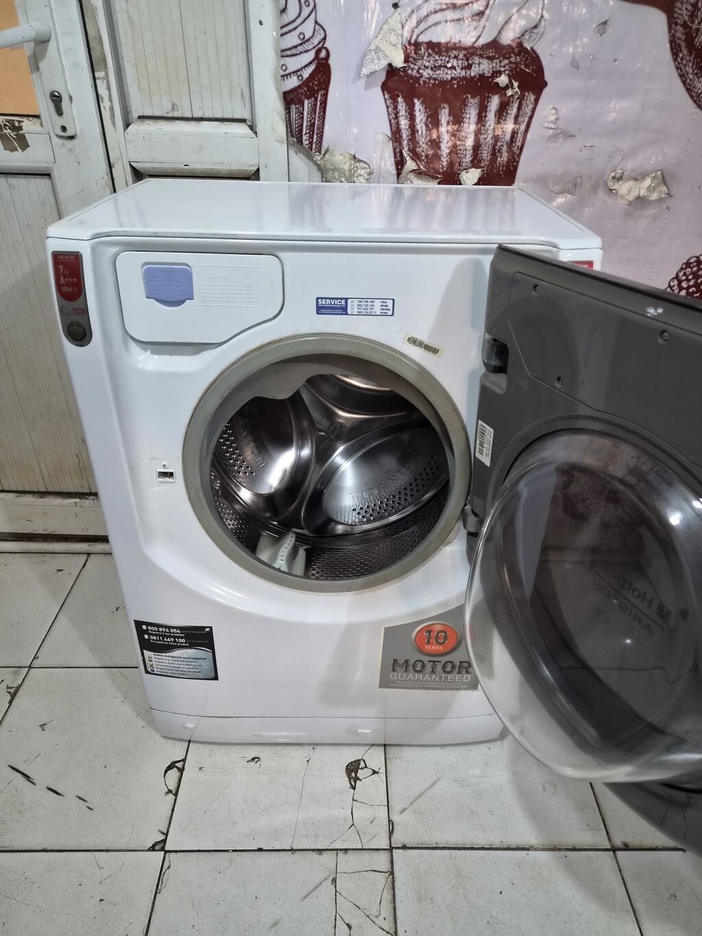 Paltaryuyan maşın Hotpoint Ariston, 6 kq, İşlənmiş, Avtomat, Qurutma var, Pulsuz çatdırılma, Ödənişli çatdırılma — Çamaşır maşınları, Xırdalan (3)