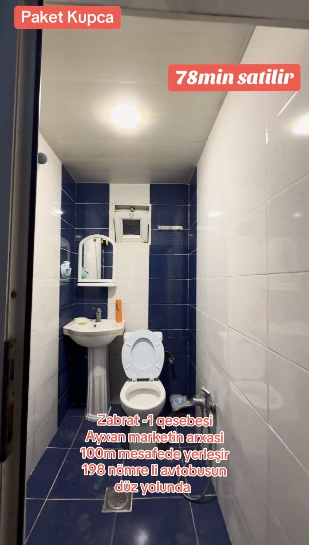Zabrat 1 qəsəbəsində, Ayxan marketin arxasında yerləşən paket kupçalı — Ev, villa, Digah (4)