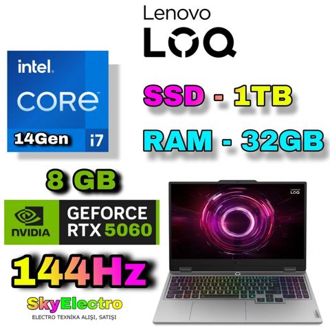 Lenovo LOQ 15IRX10 I7 14 GEN RTX 5060 8GB Gaming