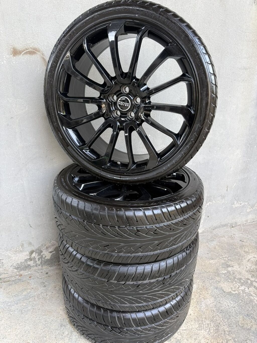 Range Rover üçün orijinal qara parıltılı disklər və şin komplekti - 4 — Diskləri, Qobu (3)