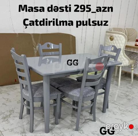 Kvadrat masa, Mətbəx üçün, 5 nəfər — Bakı