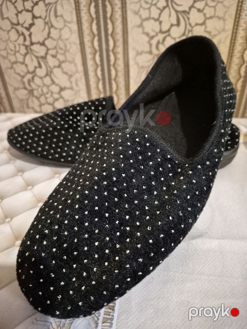 Qara rəngli kişi loaferləri – mikrodaşlı dizayn - Üst hissə: yumşaq — Bakı