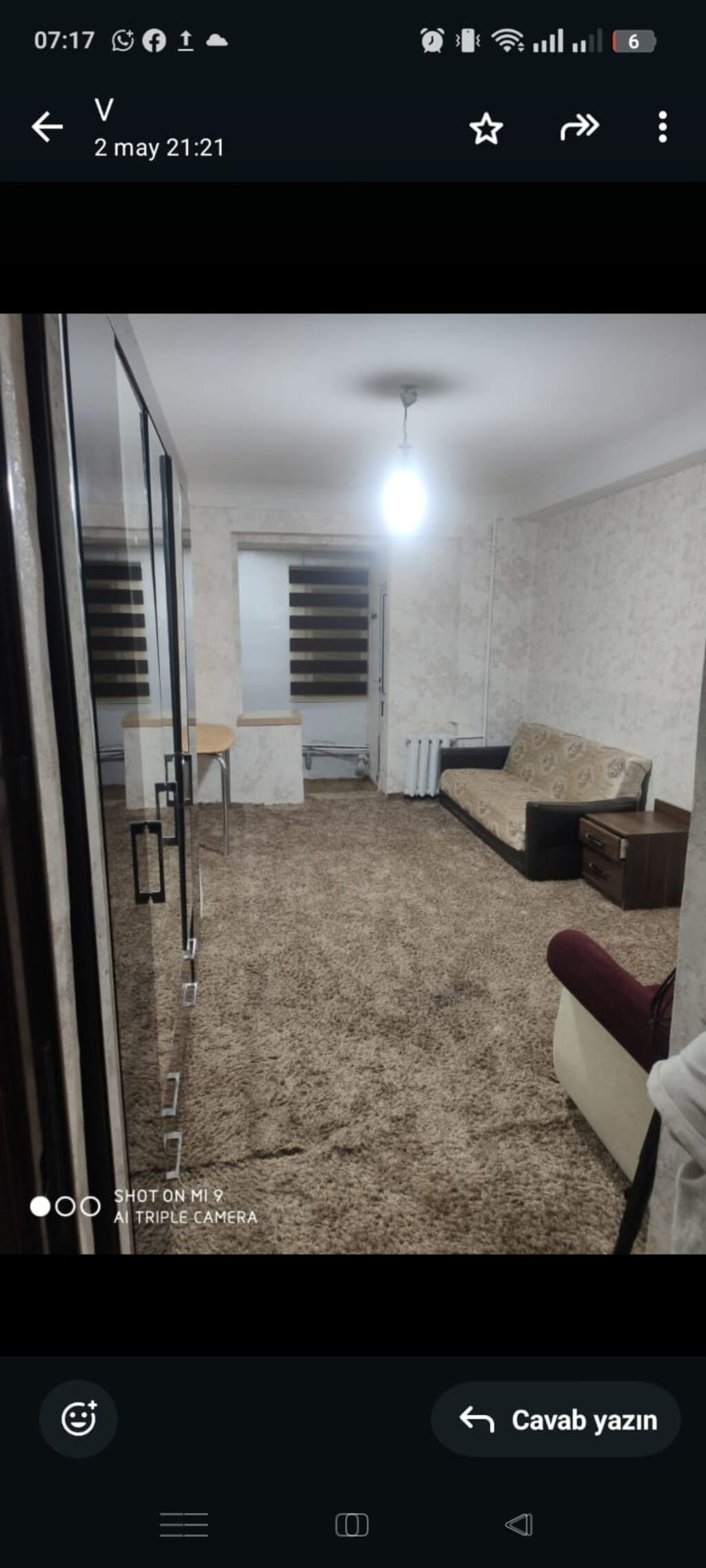 Qarayevde 5/3 mertebesinde 1 otaqli ev 300 azn ev 2 neferden artiq — Mənzil, Bakı (3)