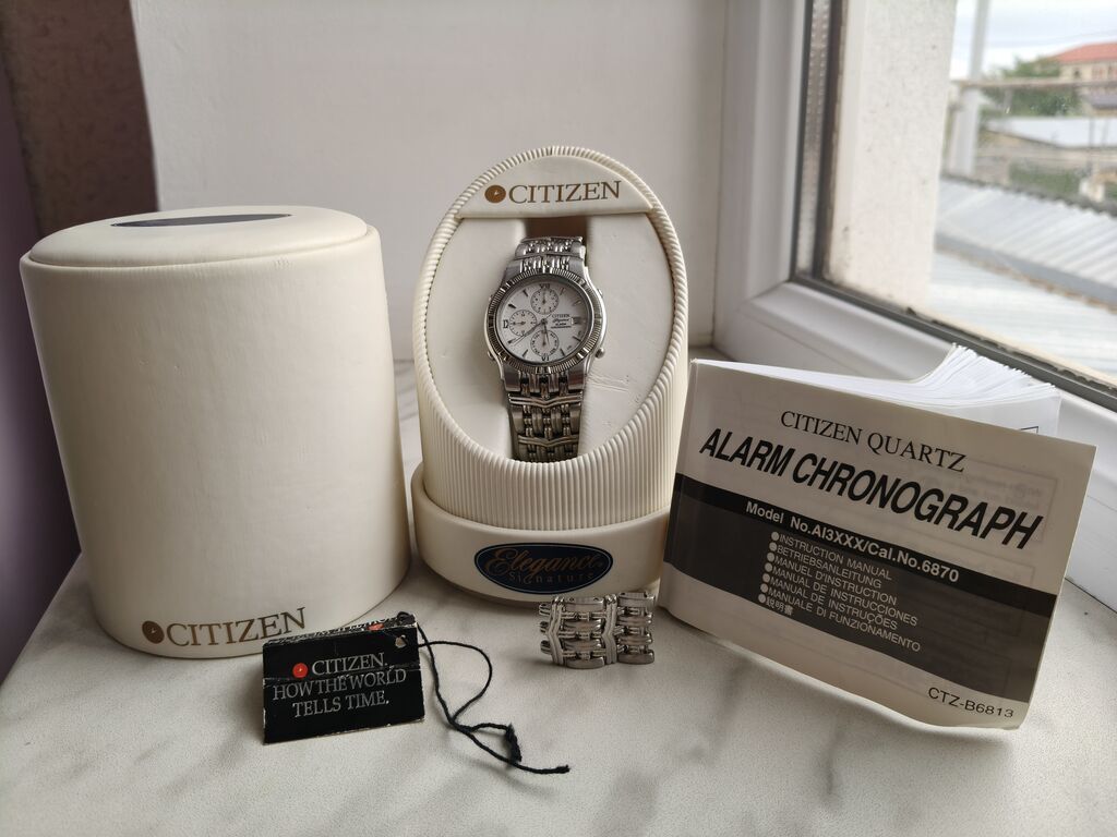Barter Yoxdur Citizen quartz alarm chronograph saati, esl yapon — Qol saatları, Qusar (3)