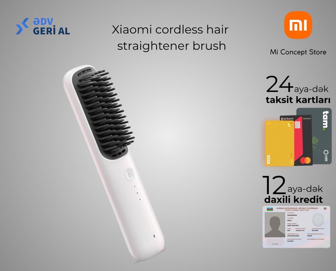Saç düzləşdirici "Xiaomi Cordless Hair Brush" — Gözəllik və səhiyyə, Bakı