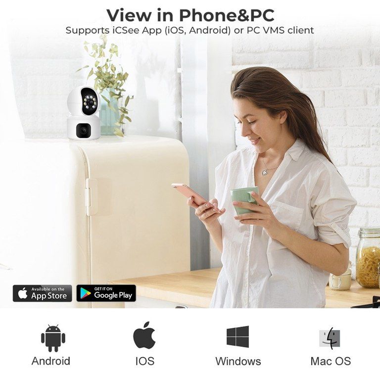 Kamera "V380Pro 2 lens 1080 Full HD (wifi)" — Təhlükəsizlik sistemləri, Bakı (5)