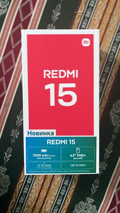 Xiaomi Redmi 15 smartfonu, 12GB RAM, 128GB, Qara — Bakı
