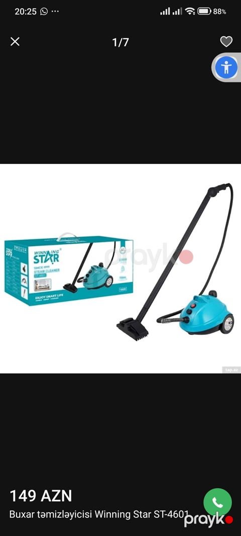 Buxar təmizləyicisi Winning Star ST-4601 - Güc: 1200 W - Sürətli