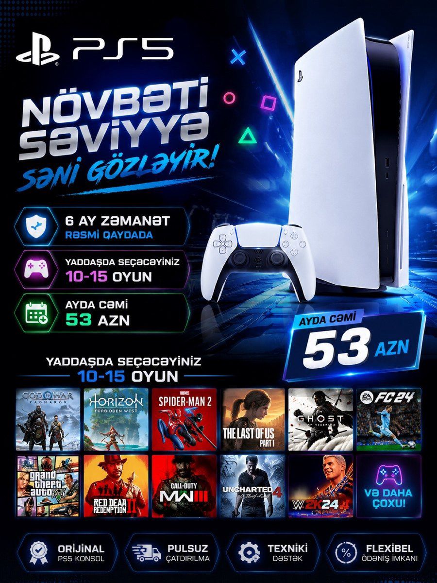 Playstation 5 — Oyunlar, konsollər və proqramlar, Bakı