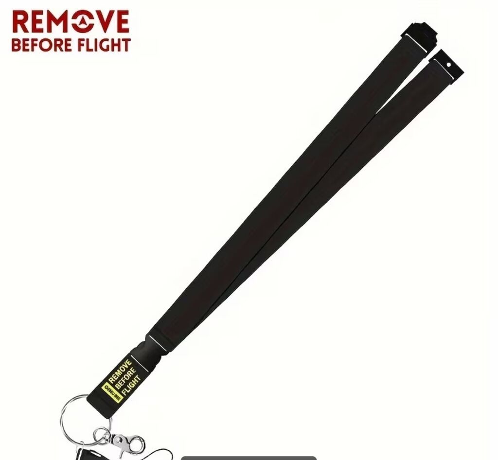 Aviator mövzulu boyun ilgəyi (lanyard) - Dizayn: qara zəmində sarı — Aksesuarlar, Bakı (3)