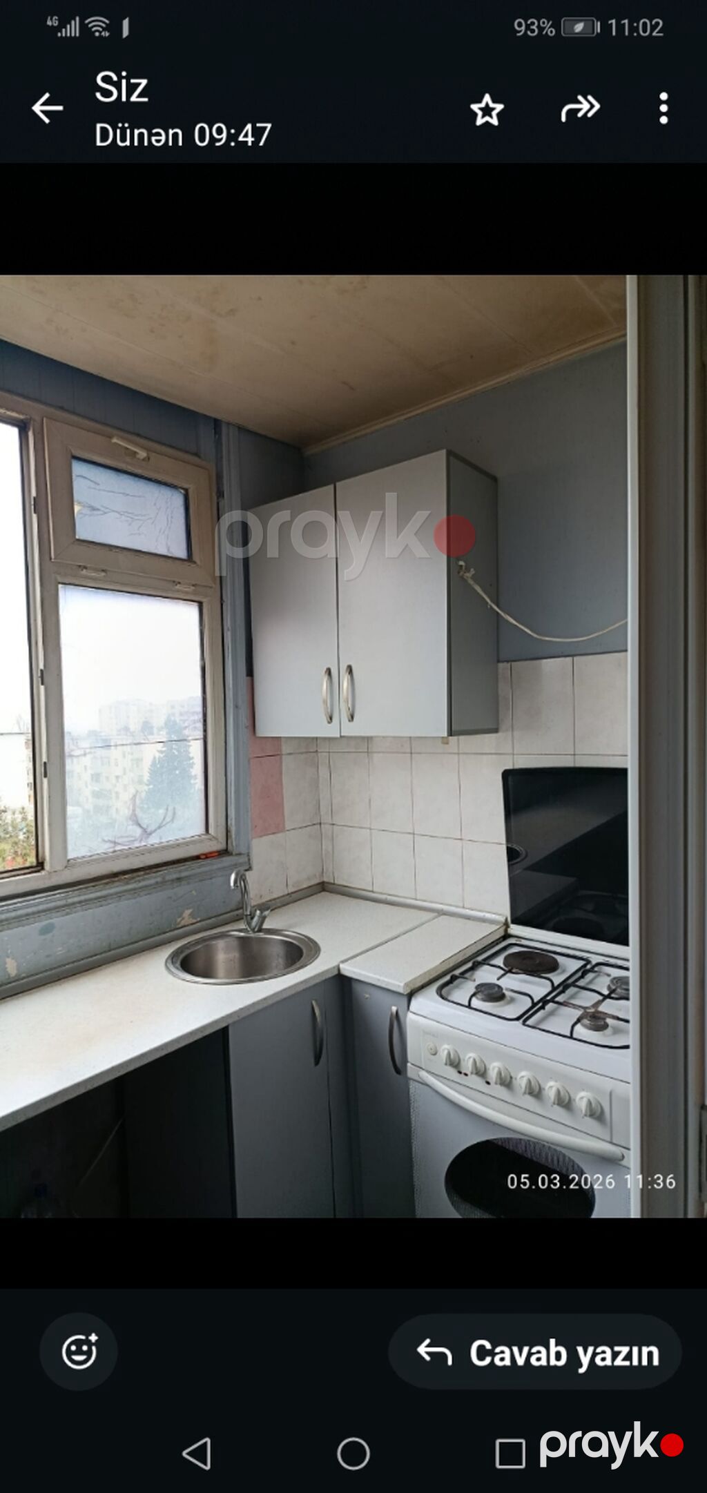 2otaqlı mənzil – 3 otağına birləşik mətbəxli - Plan: Zalda fransız — Mənzil, Bakı (6)