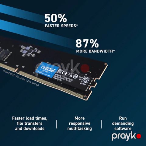 Operativ yaddaş "Crucial 16GB DDR5 PC Udımm 5600MHz" — Bakı
