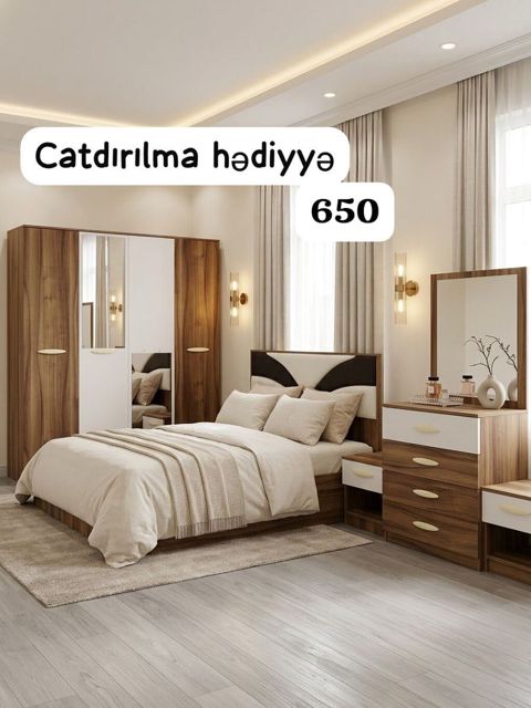 Yataq dəst halda ideal vəziyyətdə Taxdın ölcüsü 1,60 qiymət 650 azn — Bakı