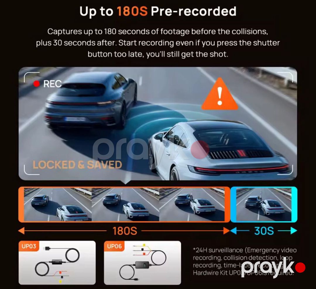 Videoqeydiyyatçı Xiaomi 70mai T800E 3 kamera 4K — Ehtiyat hissələri və aksesuarlar, Bakı (12)