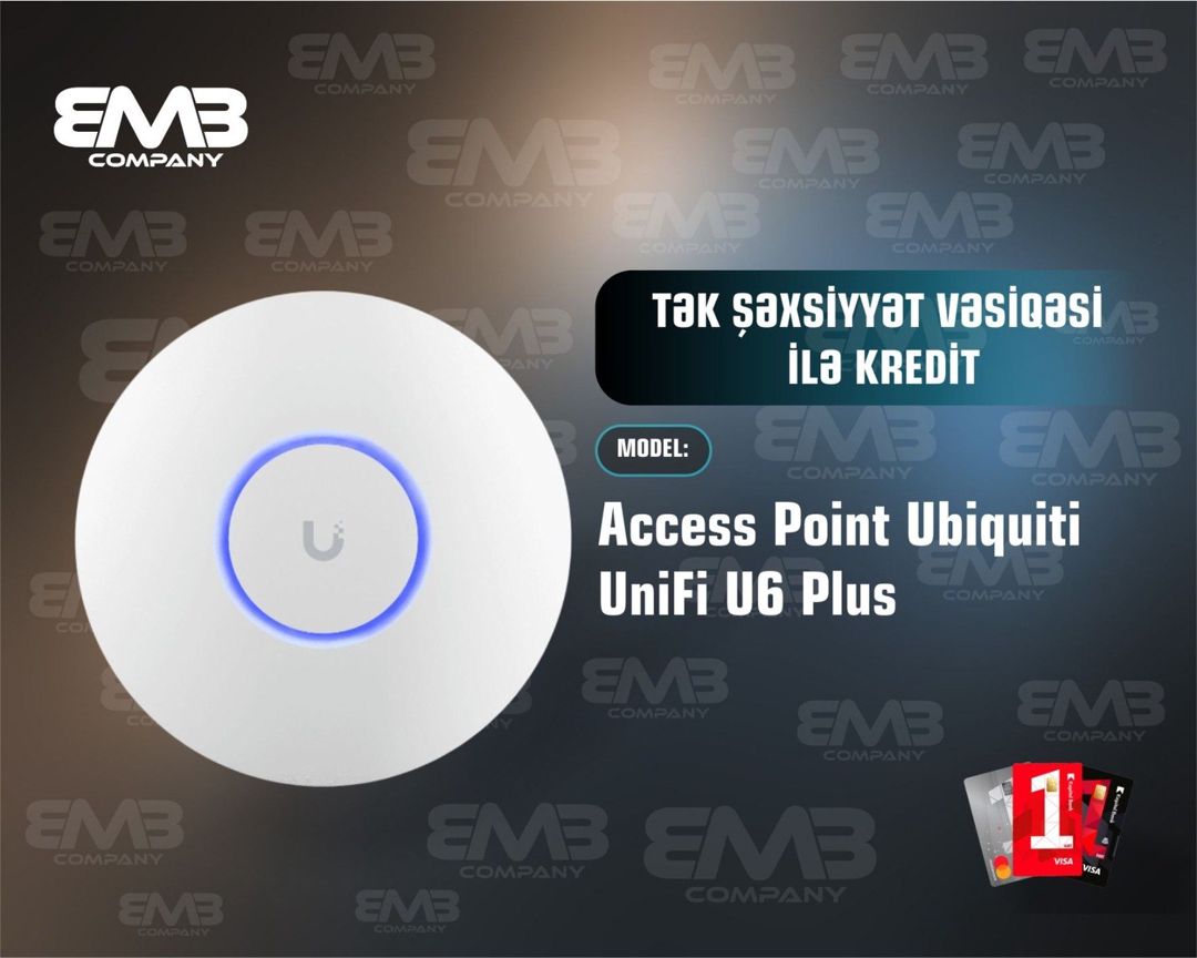 Access Point Ubiquiti UniFi U6 plus — Şəbəkə və server avadanlığı, Bakı