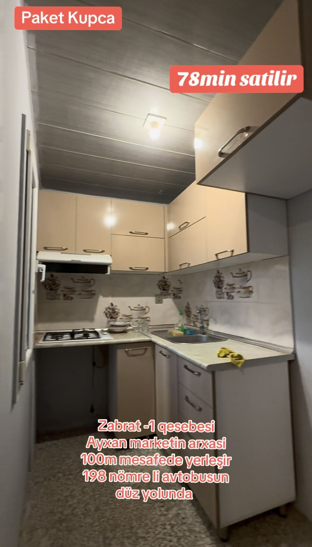 Zabrat 1 qəsəbəsində, Ayxan marketin arxasında yerləşən paket kupçalı — Ev, villa, Digah (3)
