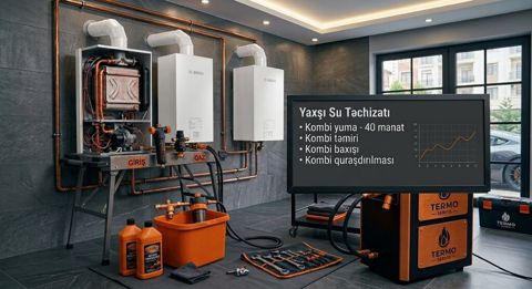 Kombi xidmətləri təqdim olunur: - Kombi yuma – 40 manat - Kombi — Masazır